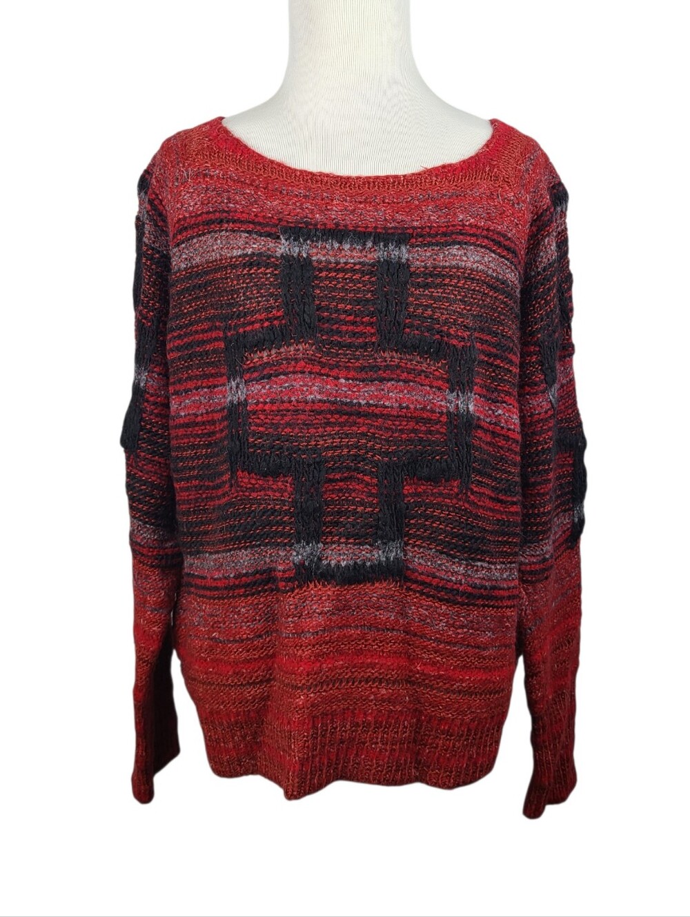 Denim & Supply Ralph Lauren Red Wool-Blend Soft Cozy Knit Sweater Women's Large